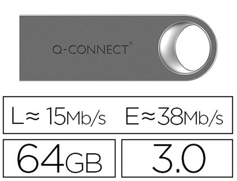 Pen Drive USB 3.0 Q-Connect Premium 64GB