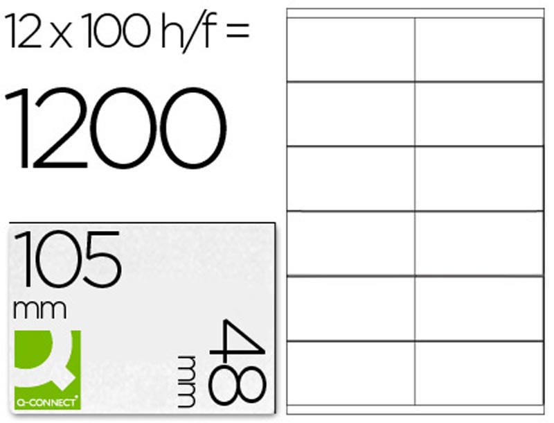 Etiquetas Q-Connect 105 x 48 mm