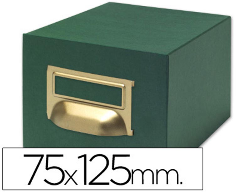 Ficheiro para fichas tela verde para 500, 75 X 125mm