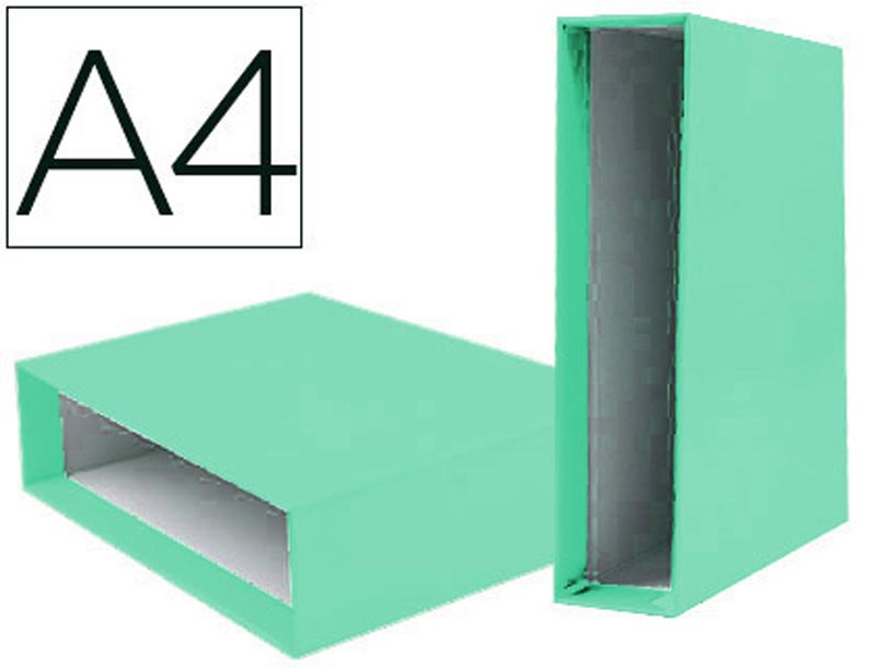 Caixa para pasta Liderpapel Documenta A4 75mm Verde Claro